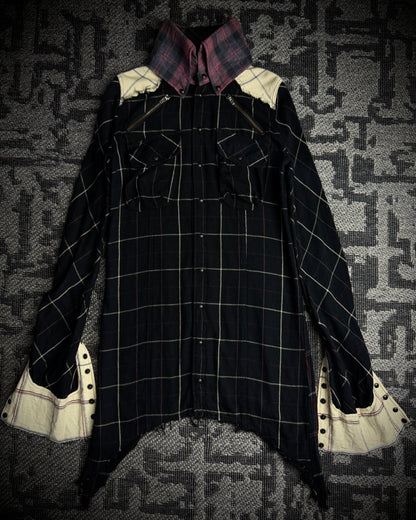 LGB Patchwork Asymmetric Flare Shirt