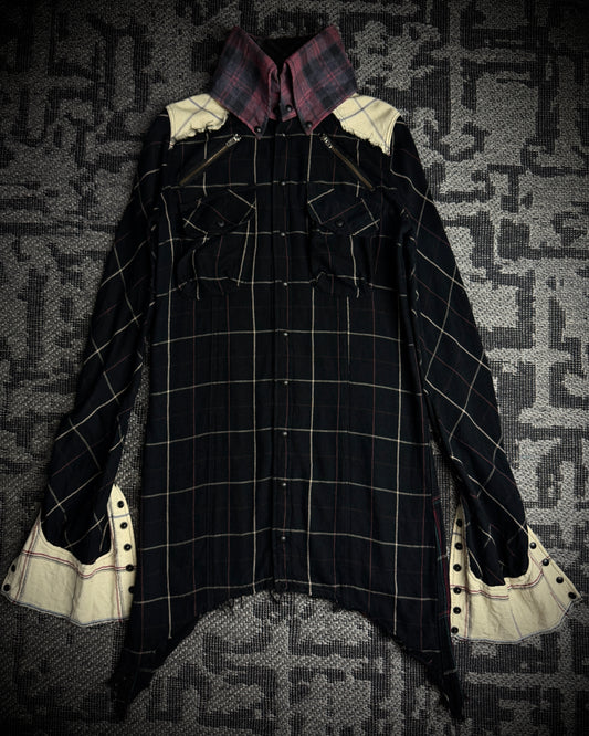 LGB Patchwork Asymmetric Flare Shirt