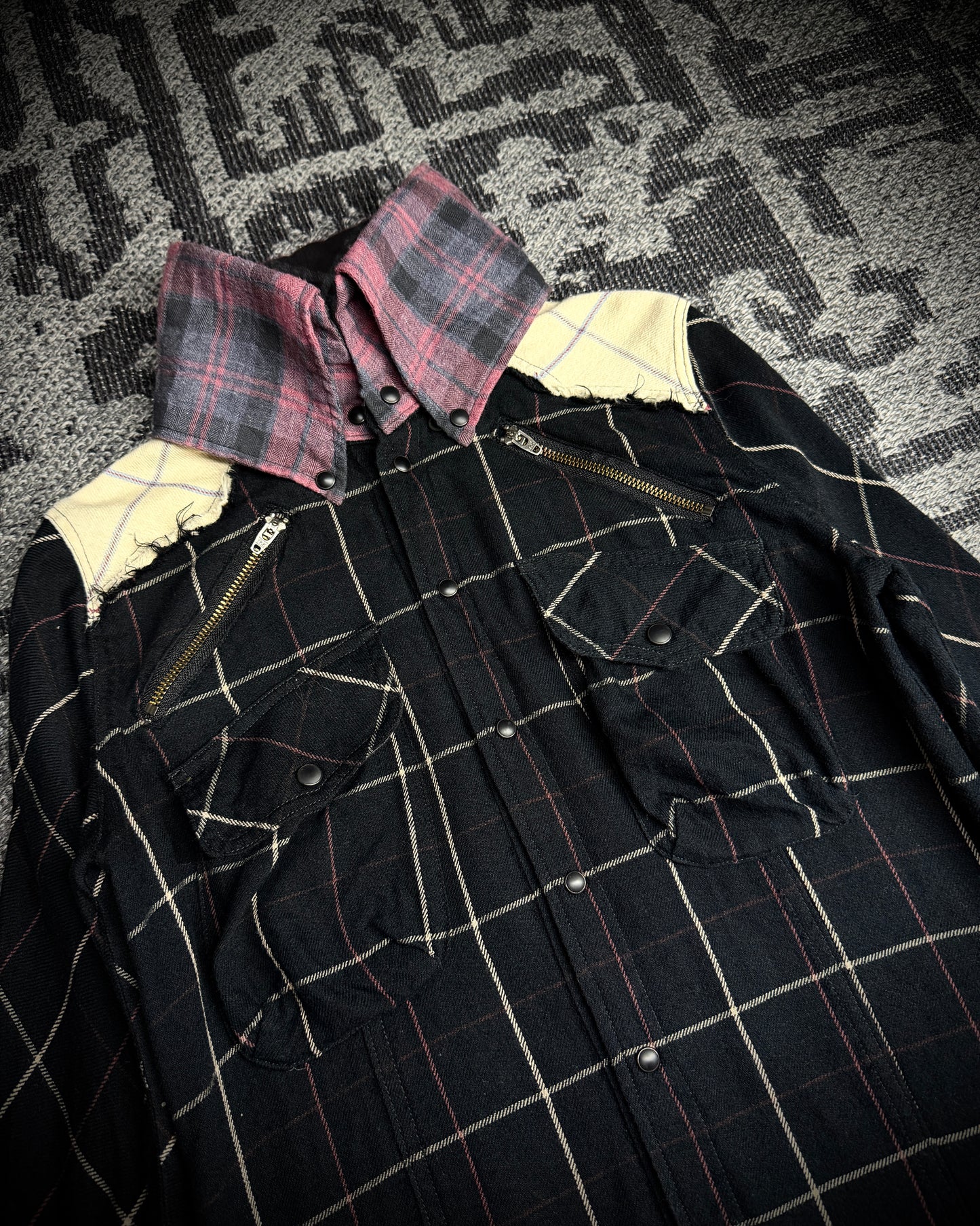 LGB Patchwork Asymmetric Flare Shirt