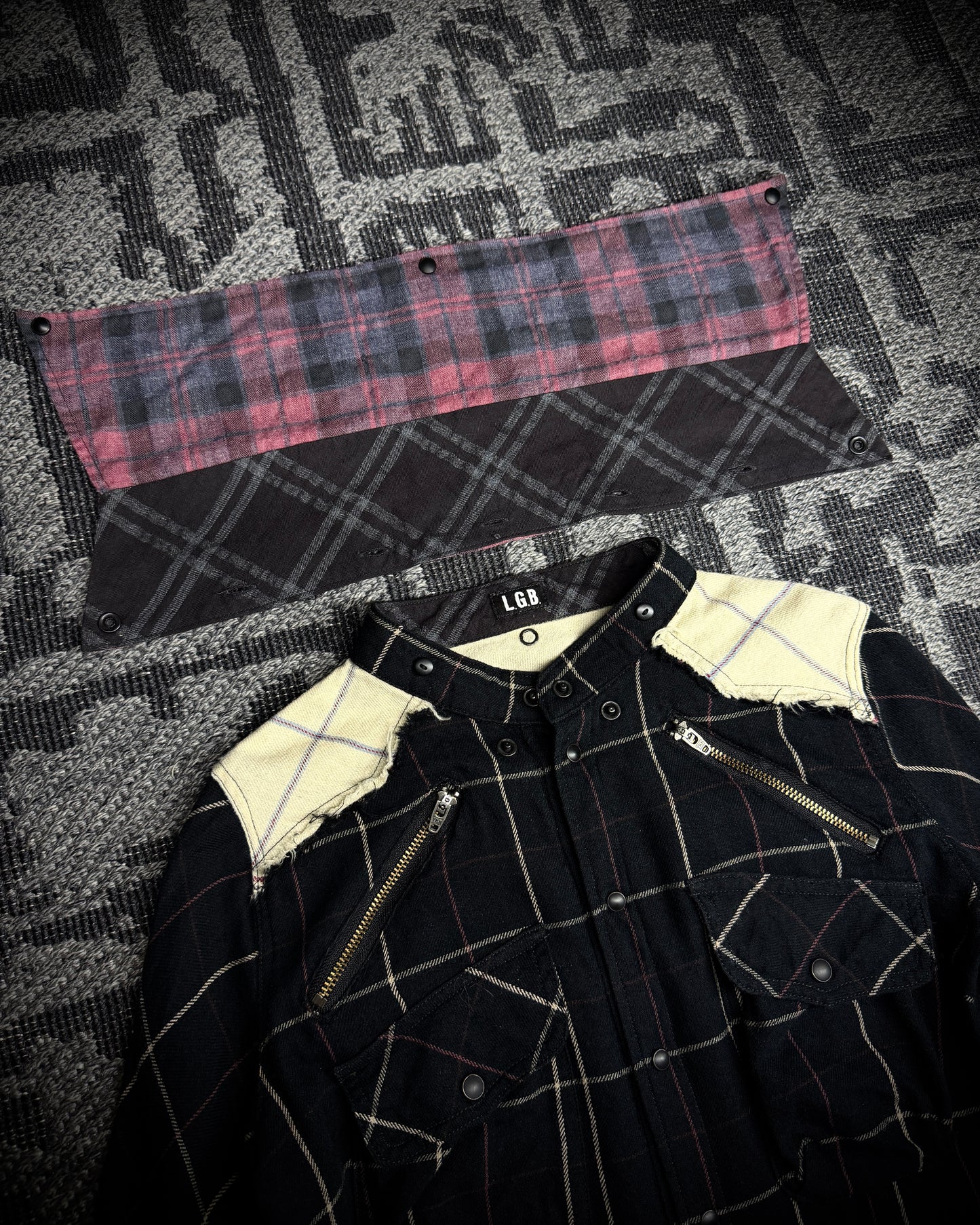 LGB Patchwork Asymmetric Flare Shirt