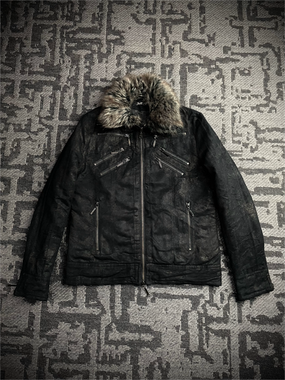 In the attic Black Gold Fur Jacket