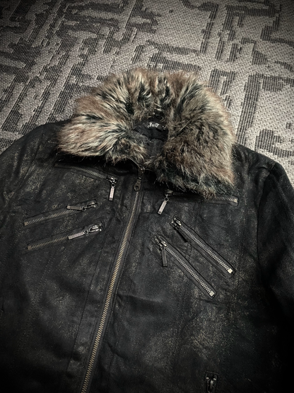 In the attic Black Gold Fur Jacket