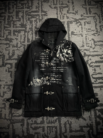 Bernings Sho Poem Seditionaries Buckle Denim Hoodie Jacket