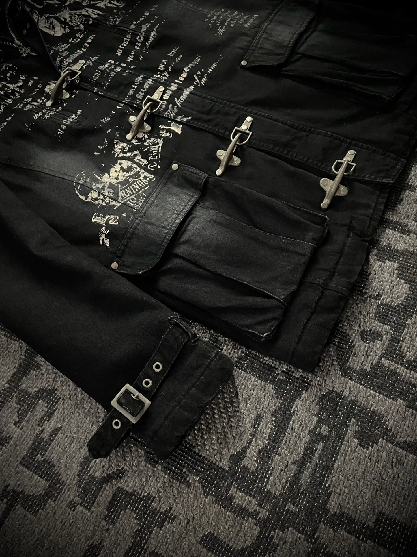 Bernings Sho Poem Seditionaries Buckle Denim Hoodie Jacket