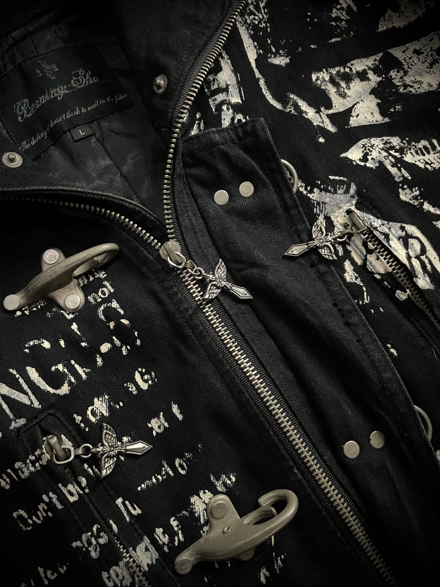 Bernings Sho Poem Seditionaries Buckle Denim Hoodie Jacket