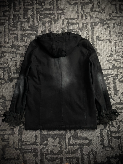 Bernings Sho Poem Seditionaries Buckle Denim Hoodie Jacket