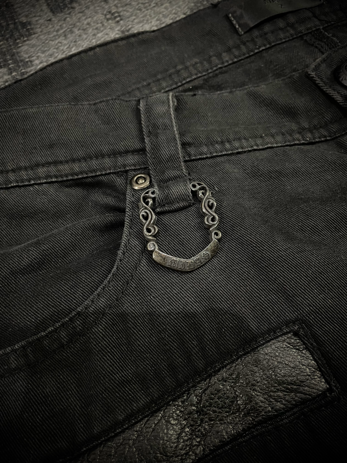 Midas Cargo Black Multi Zip Destroy Pants