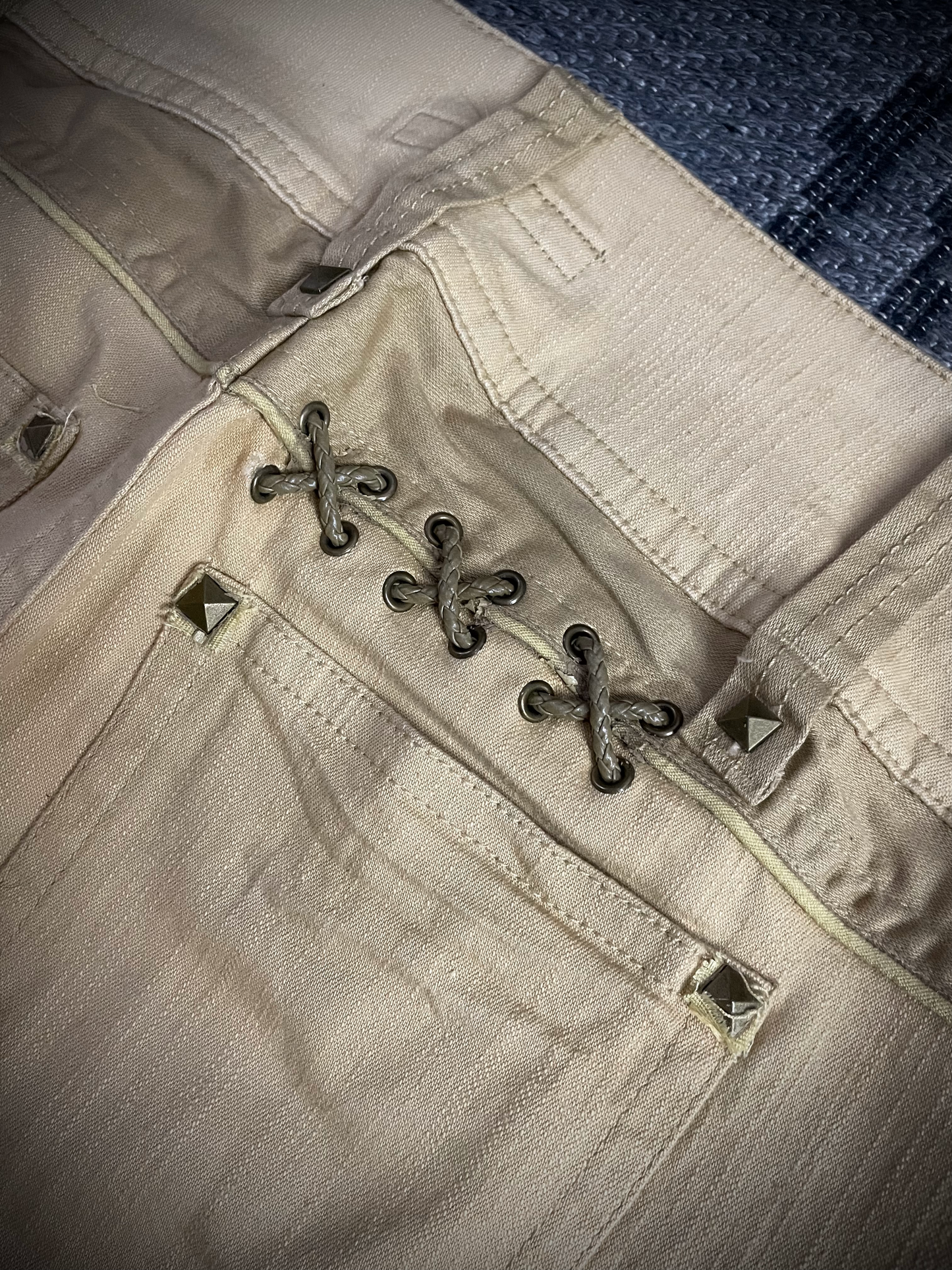 Cook Jeans Studded Lace Up Back Jeans