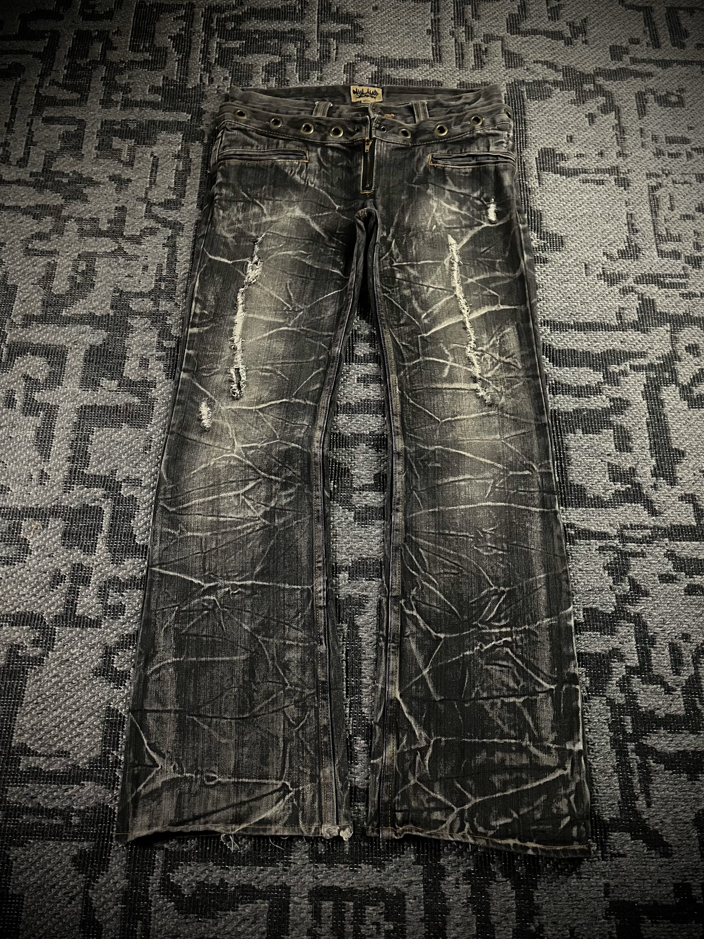 Nylaus Double Waist Boots-cut Denim