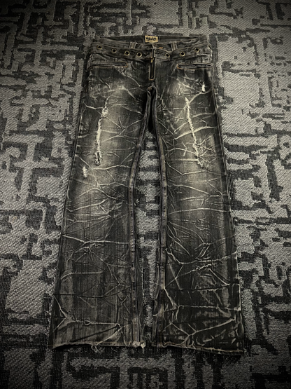 Nylaus Double Waist Boots-cut Denim