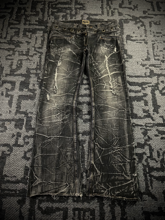 Nylaus Double Waist Boots-cut Denim