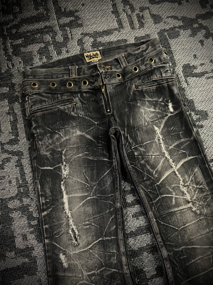 Nylaus Double Waist Boots-cut Denim