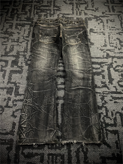 Nylaus Double Waist Boots-cut Denim