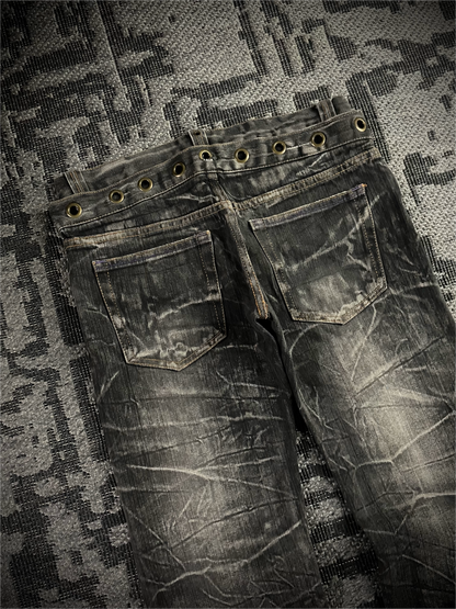 Nylaus Double Waist Boots-cut Denim