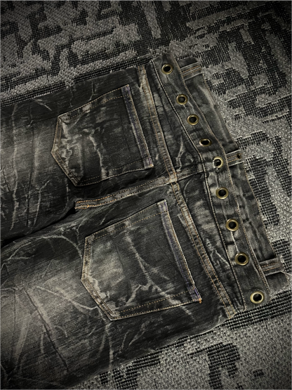 Nylaus Double Waist Boots-cut Denim