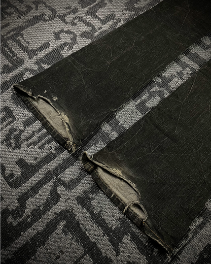 Casva Distressed Honeycomb Flared Denim