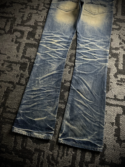 Midas 9 Whiskered Flared Jeans