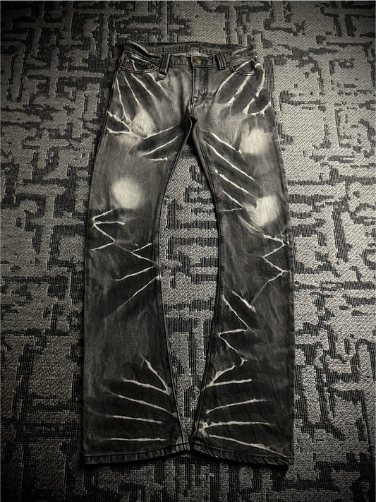 Johnny Wolf x Buffalo Bobs J-cut Claw Mark Flared Jeans