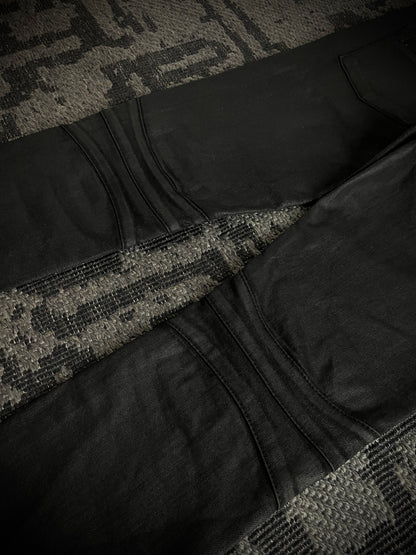 GENIE BLEU Waxed Biker Jeans