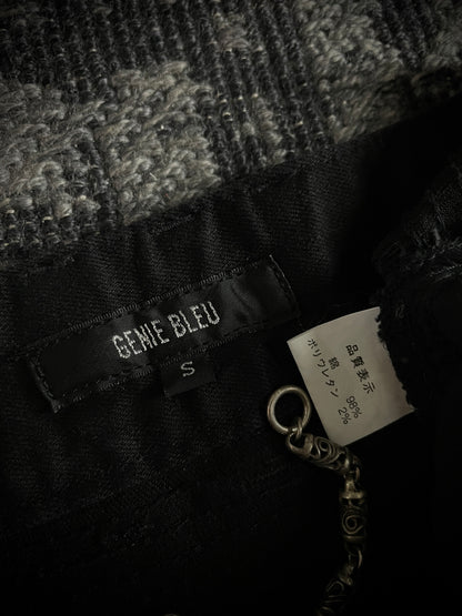 GENIE BLEU Waxed Biker Jeans