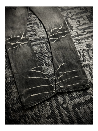 Johnny Wolf x Buffalo Bobs J-cut Claw Mark Flared Jeans