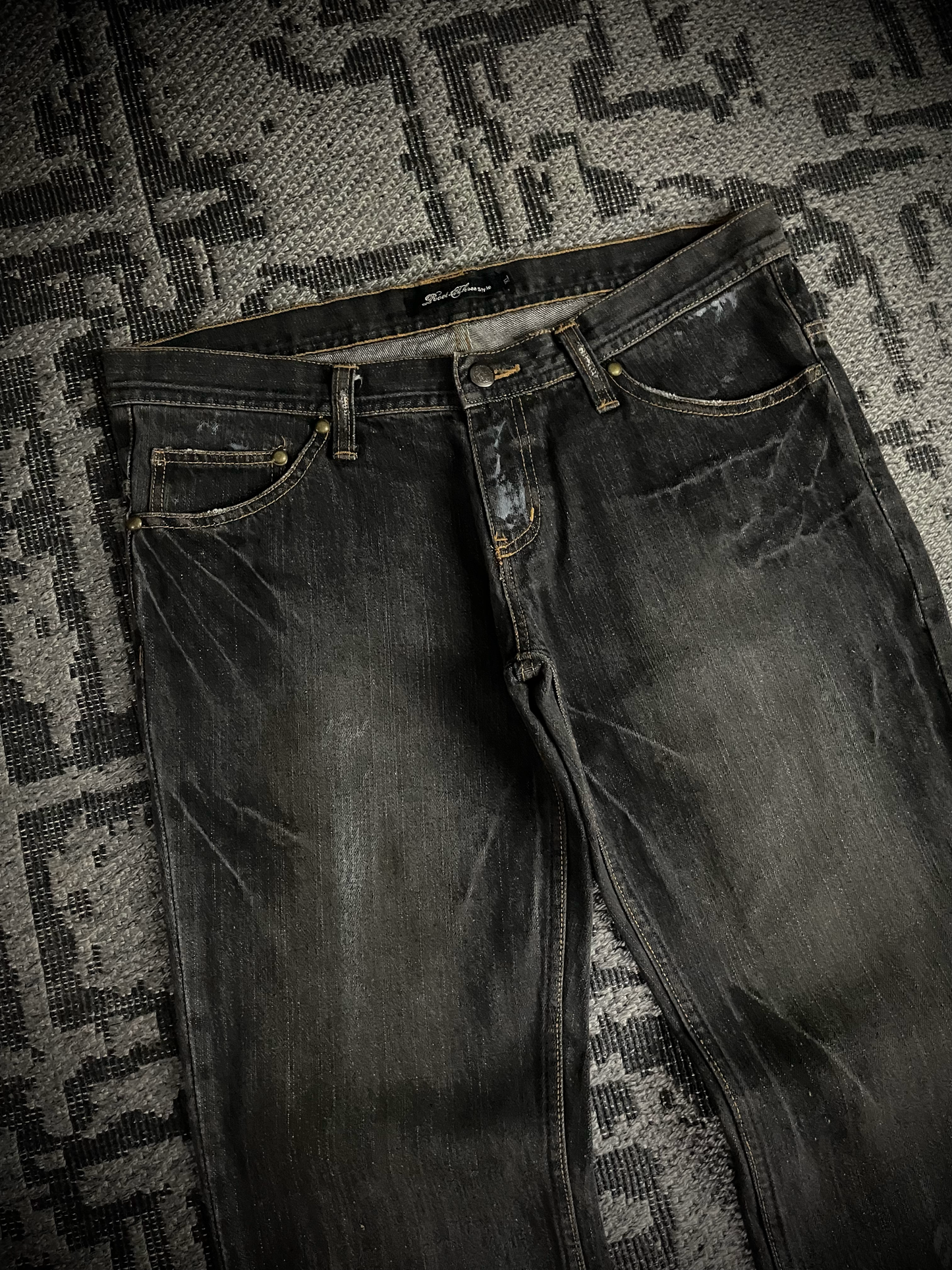 Root Three Camo Distressed bootcut Jeans