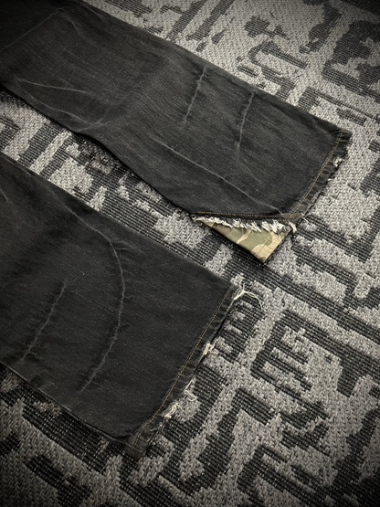 Root Three Camo Distressed bootcut Jeans