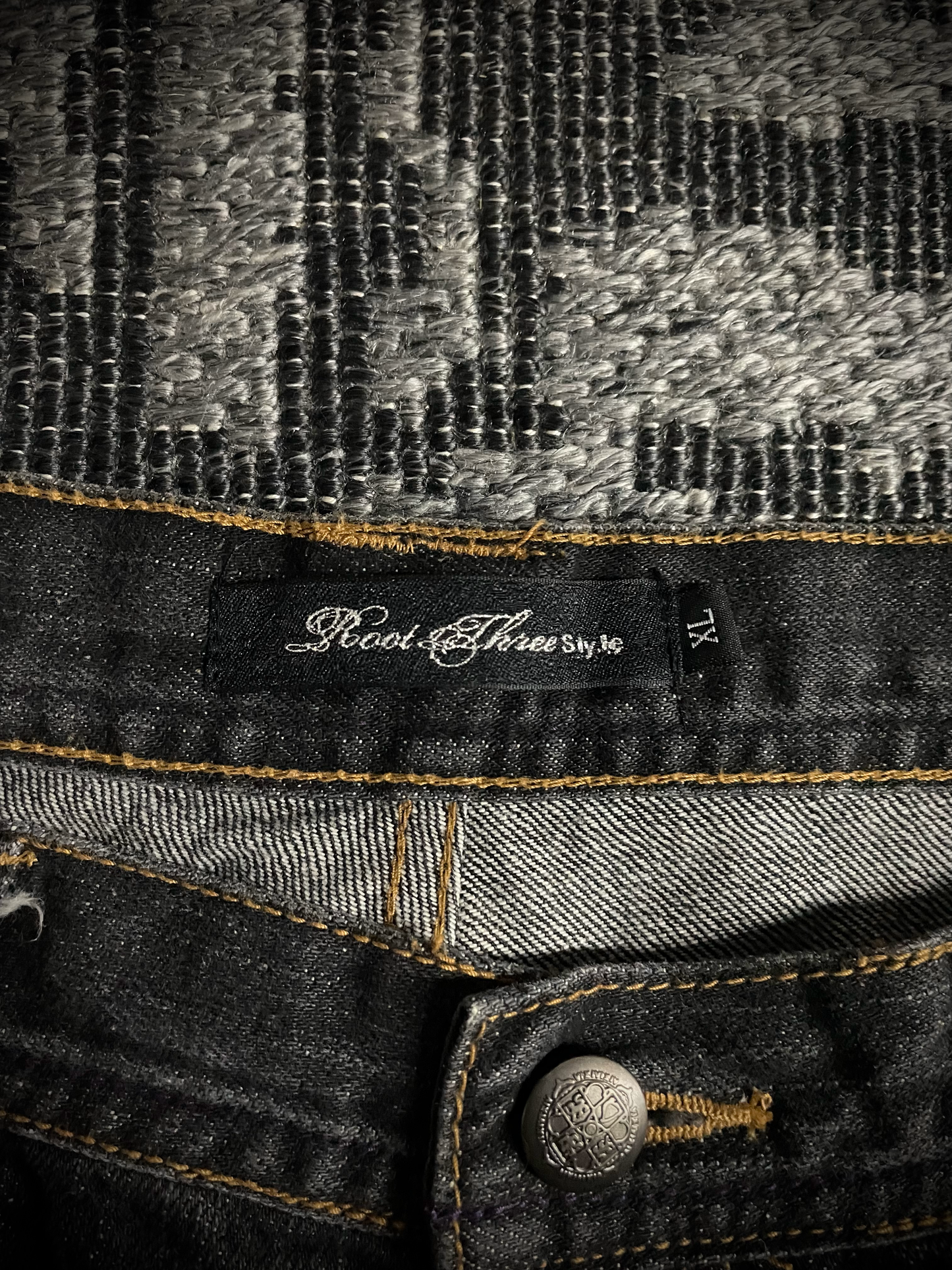 Root Three Camo Distressed bootcut Jeans