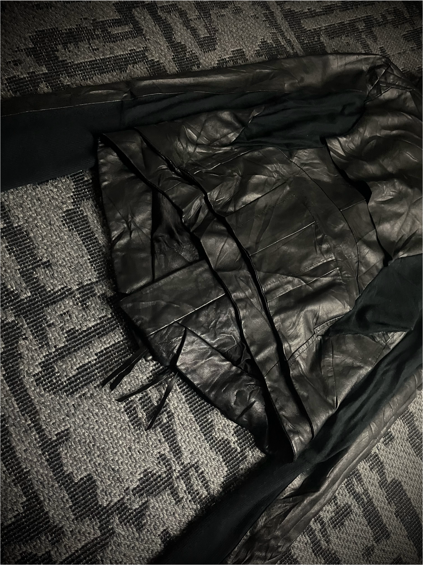 EKAM 00s Asymmetrical Cowl Rider Jacket