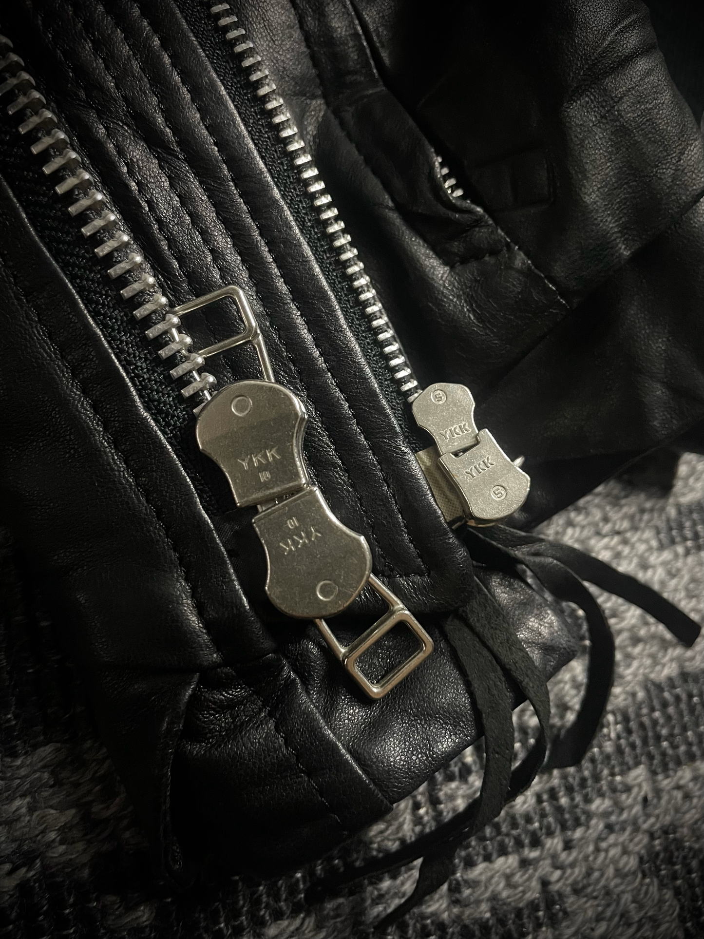 EKAM 00s Asymmetrical Cowl Rider Jacket