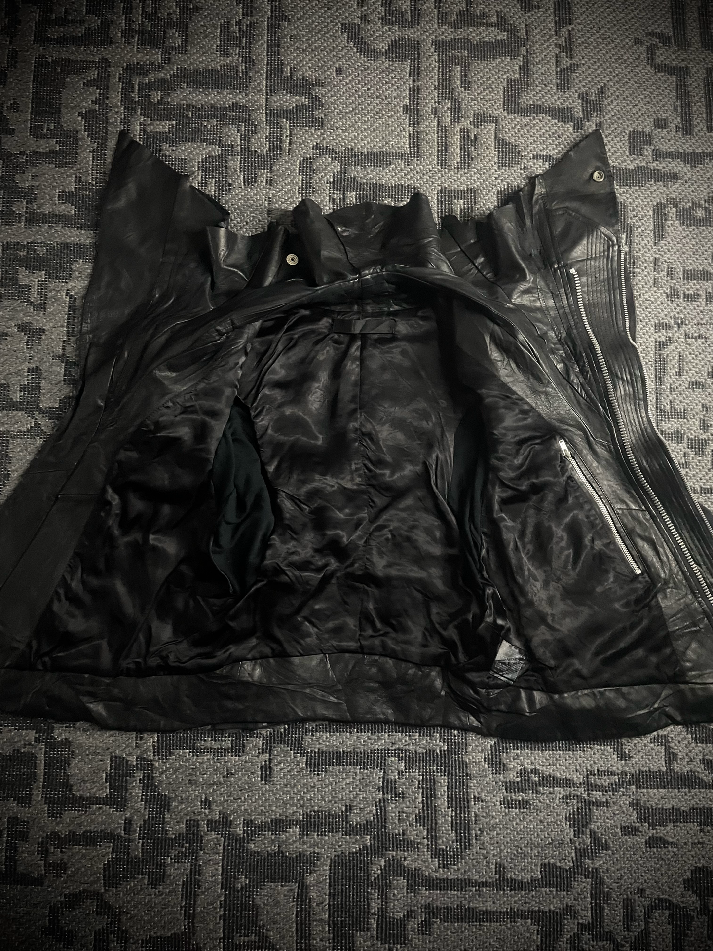 EKAM 00s Asymmetrical Cowl Rider Jacket