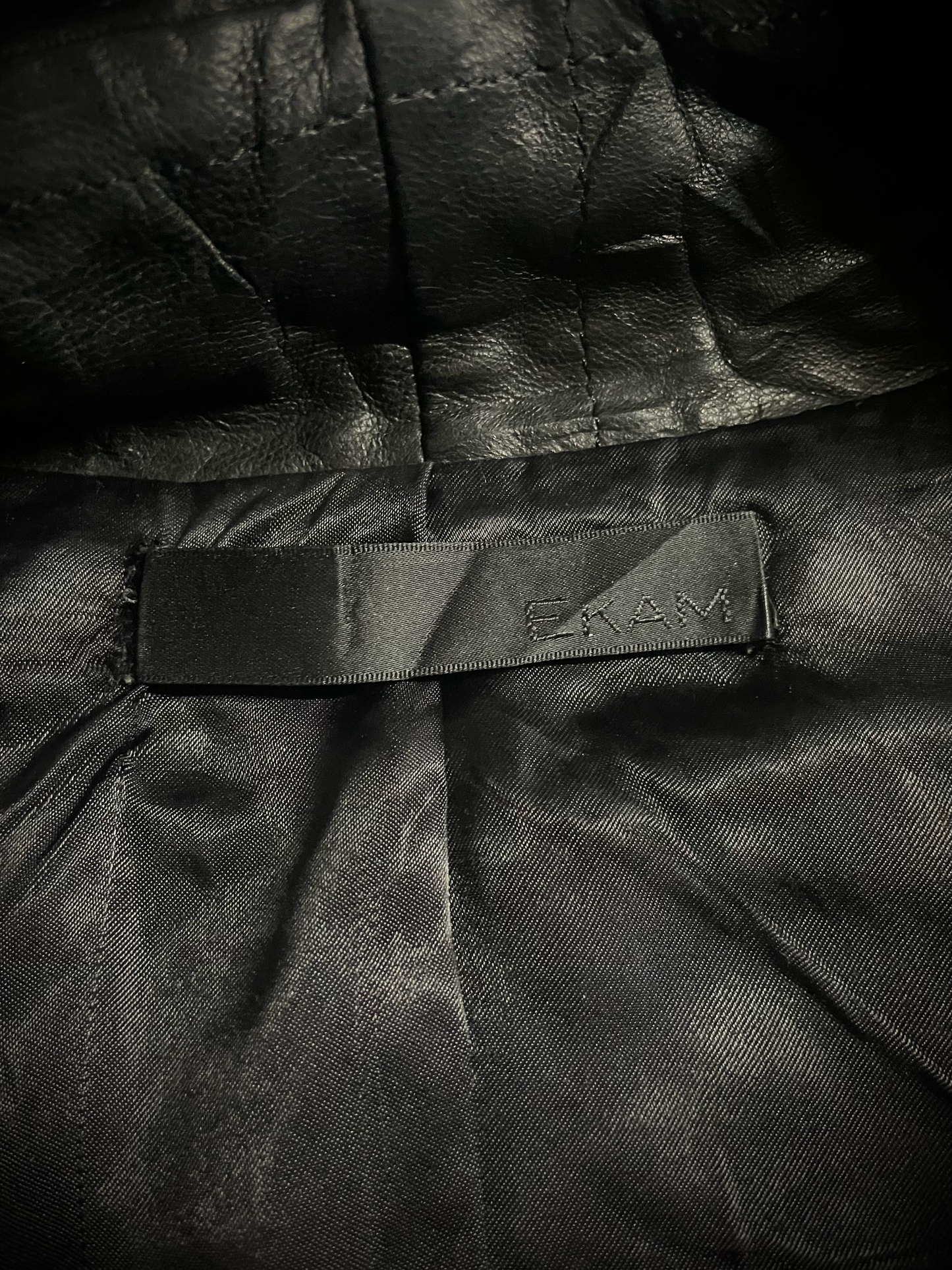 EKAM 00s Asymmetrical Cowl Rider Jacket