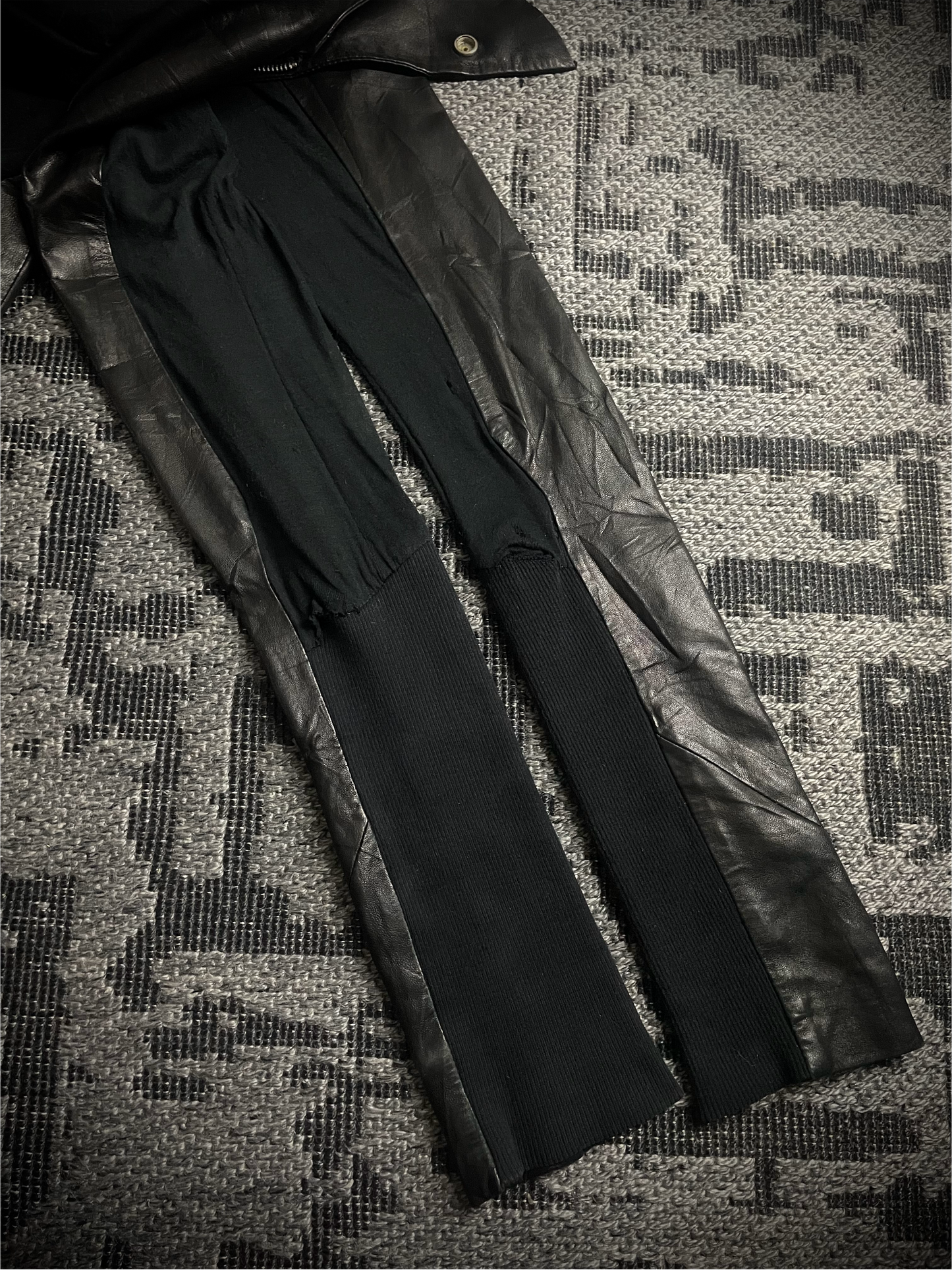 EKAM 00s Asymmetrical Cowl Rider Jacket