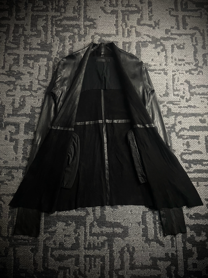 EKAM 00s Long Cardigan Leather Jacket