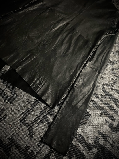 EKAM 00s Long Cardigan Leather Jacket