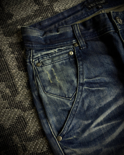 Vice Fairy Whiskered Distressed Bootcut Jeans