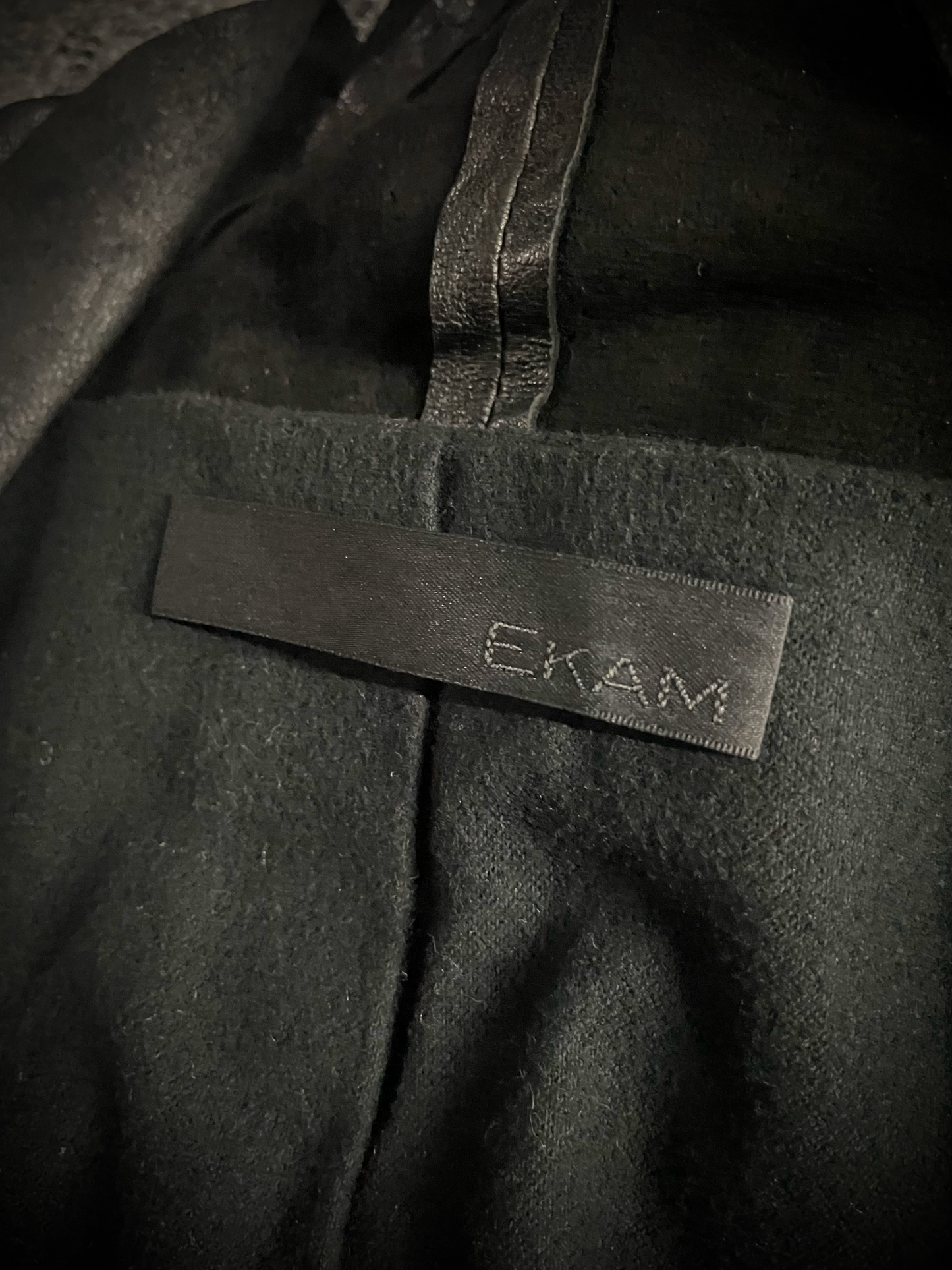 EKAM 00s Long Cardigan Leather Jacket