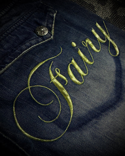Vice Fairy Whiskered Distressed Bootcut Jeans