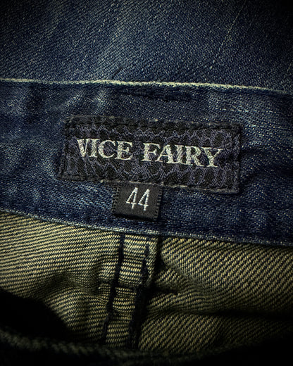 Vice Fairy Whiskered Distressed Bootcut Jeans