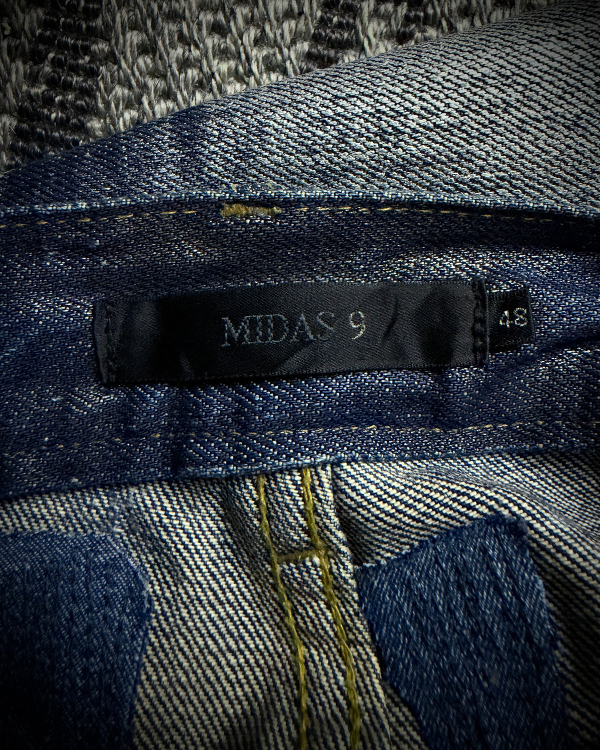 Midas Coated Whiskered Flare Jeans