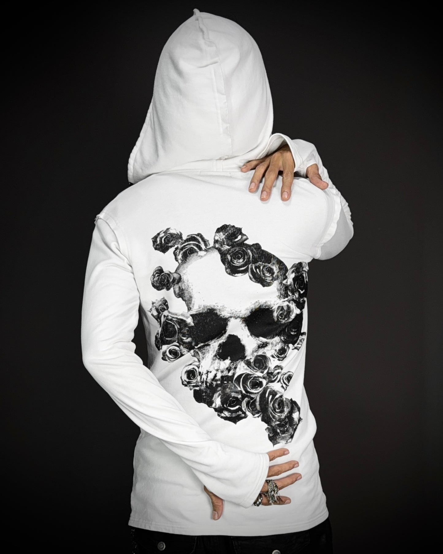 CIVARIZE Skull & Rose Double Zip Hoodie