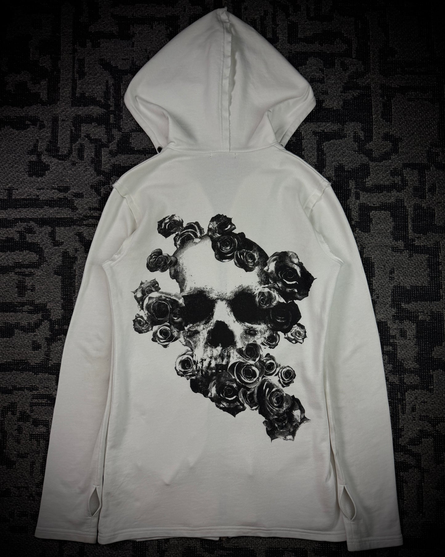 CIVARIZE Skull & Rose Double Zip Hoodie