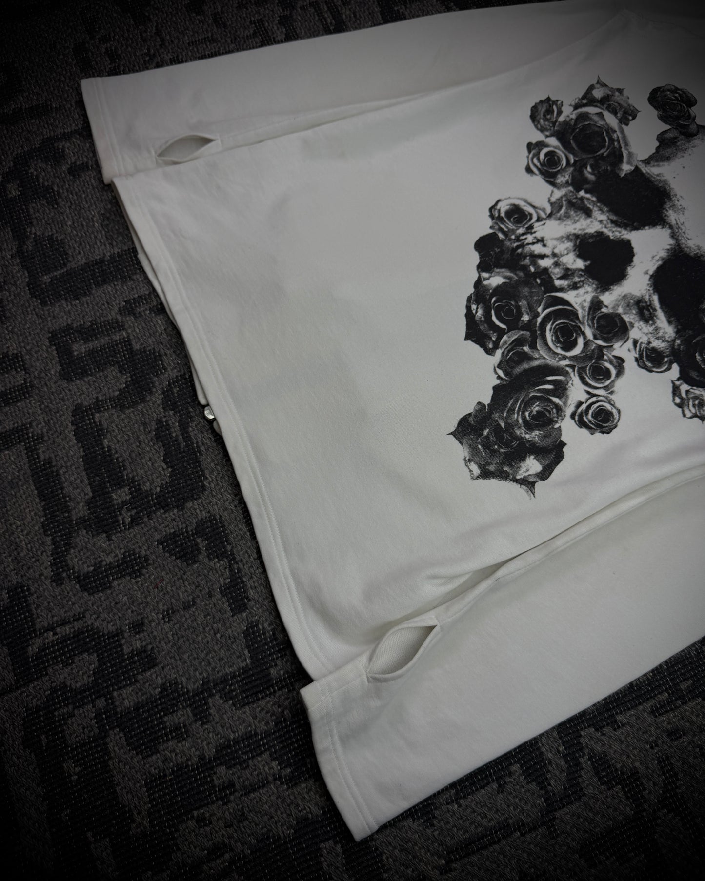 CIVARIZE Skull & Rose Double Zip Hoodie