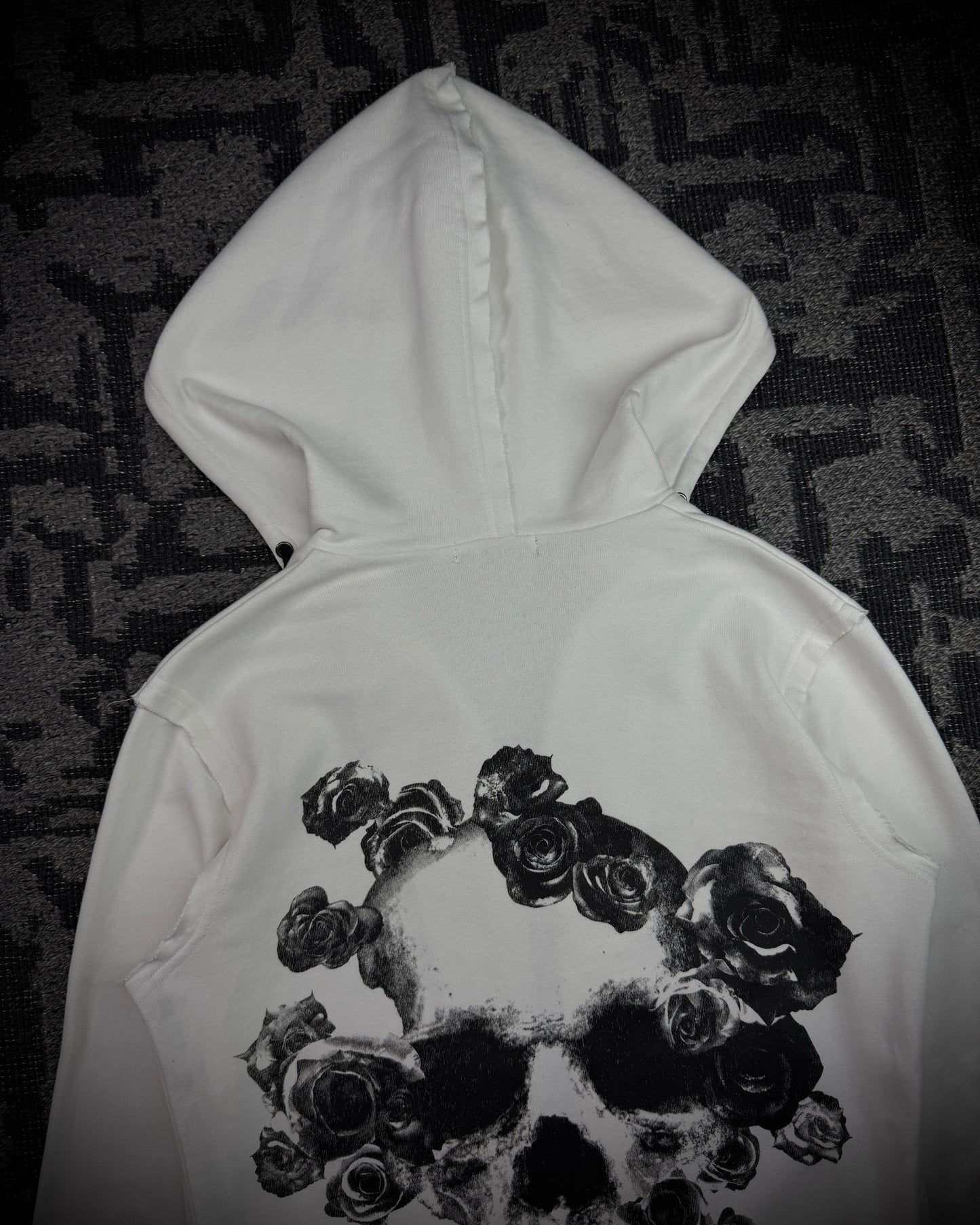 CIVARIZE Skull & Rose Double Zip Hoodie