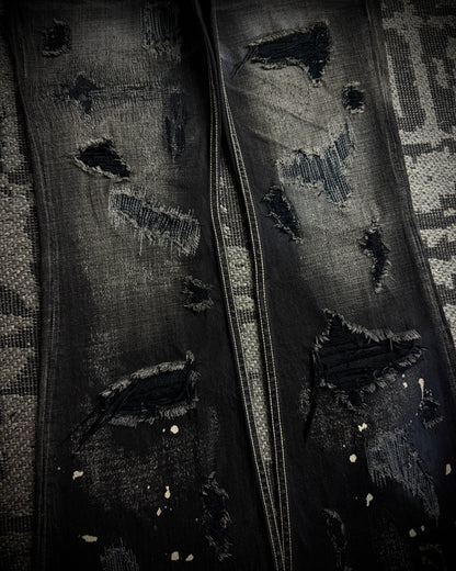 Tornado Mart Destroyed Flared Jeans