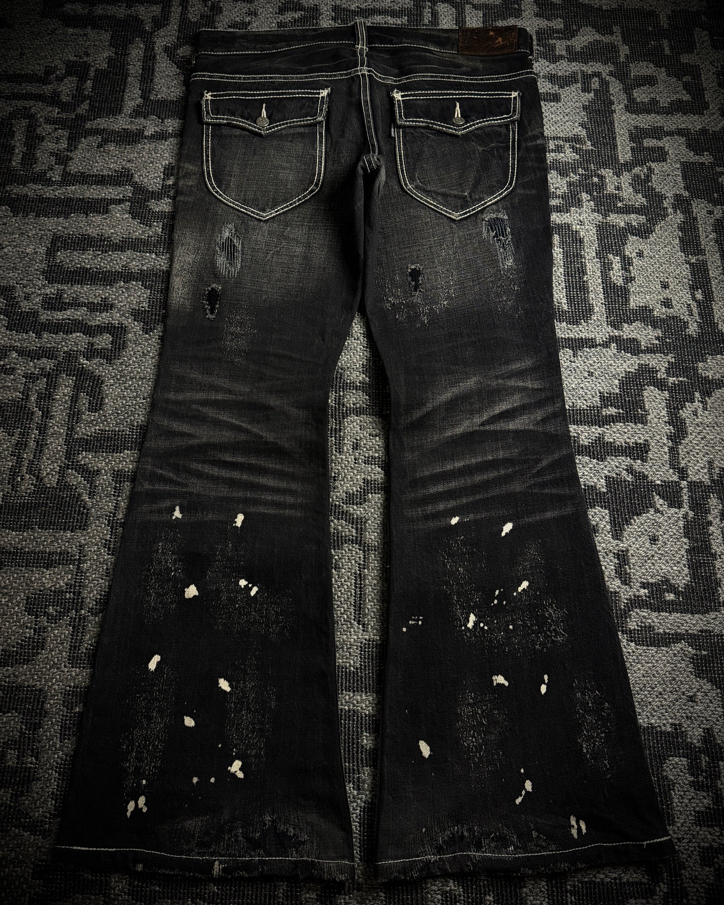 Tornado Mart Destroyed Flared Jeans