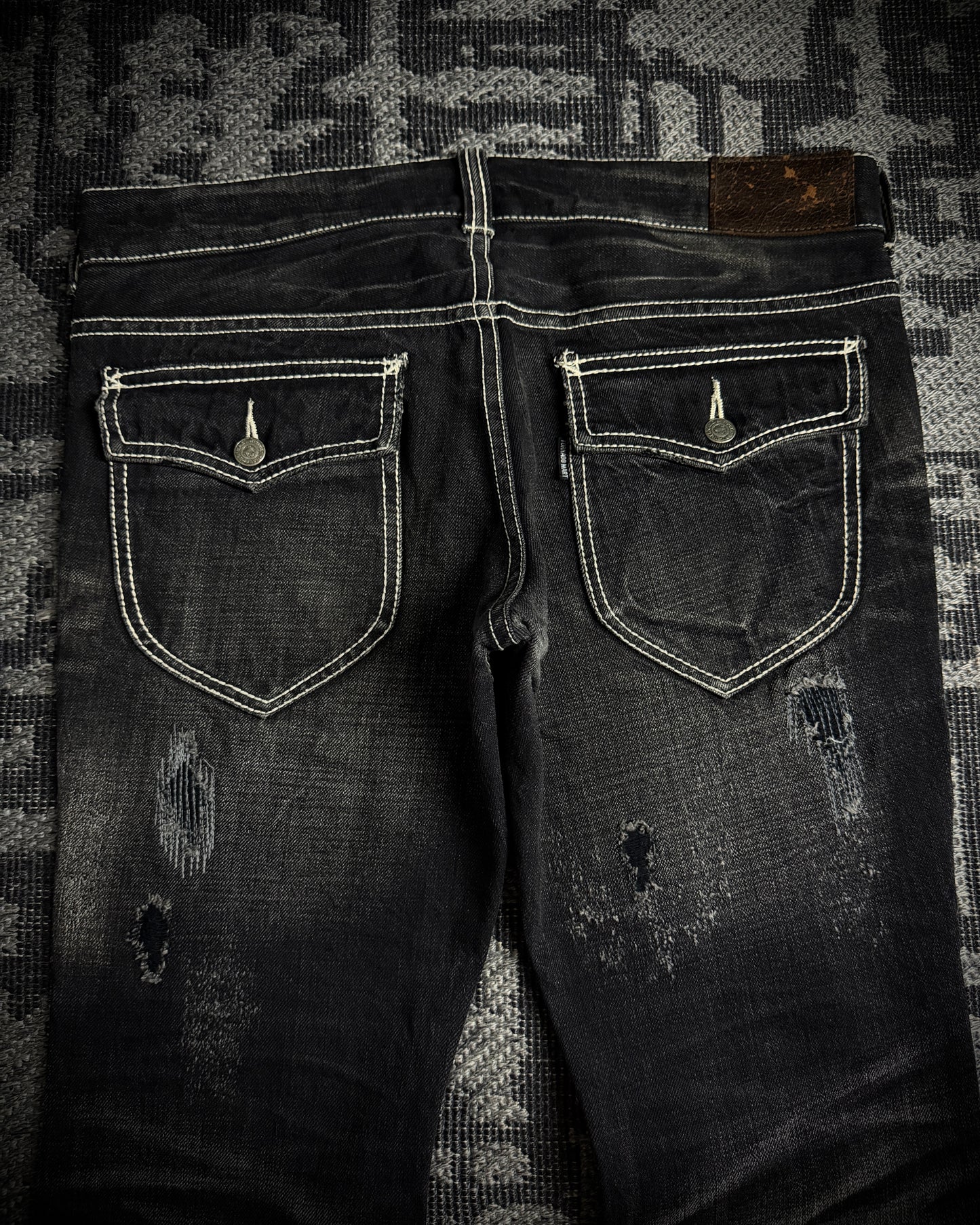 Tornado Mart Destroyed Flared Jeans