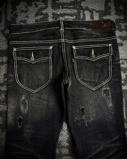 Tornado Mart Destroyed Flared Jeans
