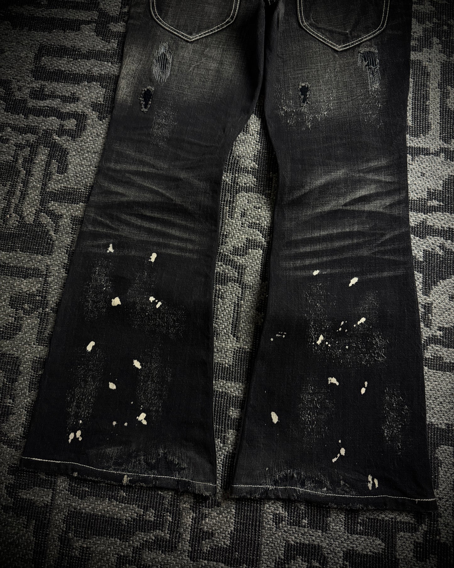 Tornado Mart Destroyed Flared Jeans