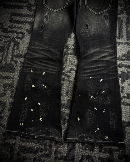 Tornado Mart Destroyed Flared Jeans